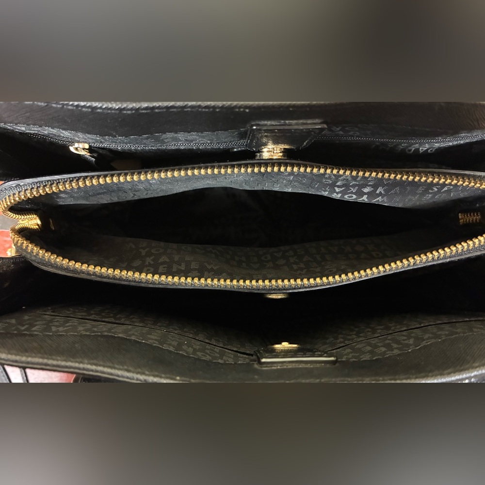 Kate Spade Laurel Way Evangeline Satchel – Black Saffiano Leather - Picture 5 of 11
